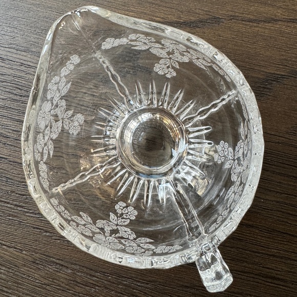 Vtg New Martinsville Depression Glass Sugar & Creamer Radiance Flower Basket Des - Picture 15 of 16